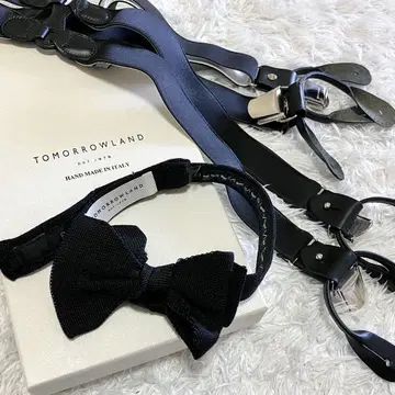 컨디션 최상 투모로우랜드 서스펜더 나비 넥타이 이탈리아제