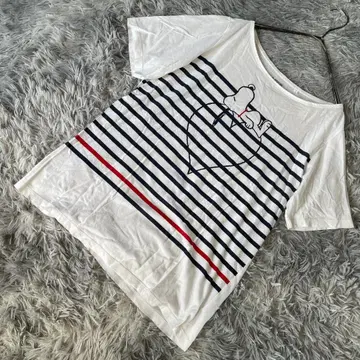 빅 사이즈 XL 유니클로 UT PEANUTS 코튼 티셔츠 여성