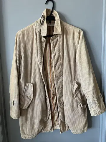 Heritage Stone 베이지 코듀로이 모즈 코트