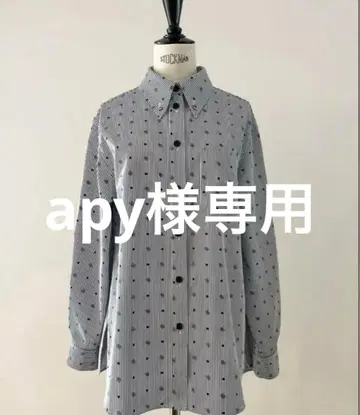 rosymonster 로지몬스터 하트 로고 셔츠 네이비