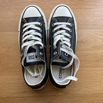 CONVERSE 컨버스 LEATHER BLACK 22.5cm