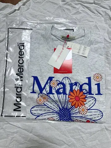 새상품 마르디메크르디 Mardi Mercredi 꽃무늬 프린트 티셔츠