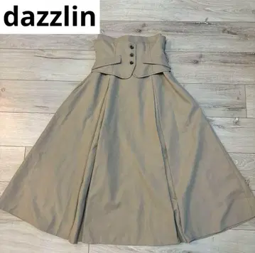 dazzlin 베스트 코르셋 레이스업 스커트 S 베이지