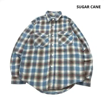 SUGAR CANE 옴브레 체크 플란넬 셔츠 슈가케인 M