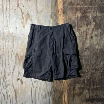 VINTAGE ROTHCO BDU 하프 팬츠 립스탑 블랙