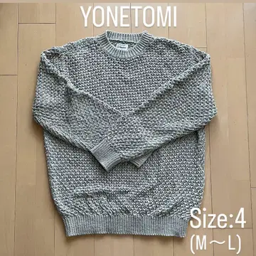 Yonetomi 코튼 니트 스웨터 Gina Mesh Knit