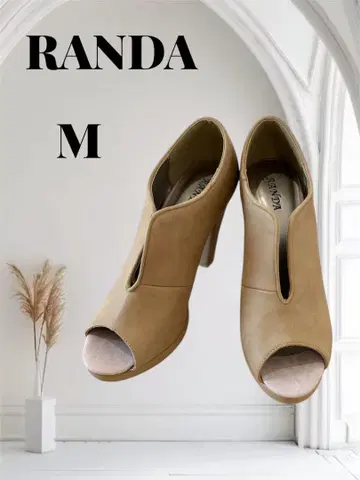 RANDA/란다/오픈토/펌프스/부티/베이지/M/23