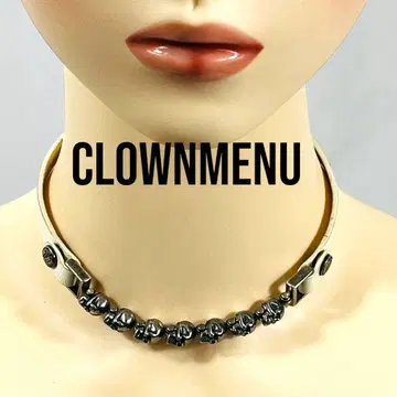Clown Menu 크라운 메뉴 해골 스컬 목걸이 초커