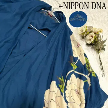 NIPPON DNA 와자야 카야와모노야카야 블루 일본풍 겉옷 꽃무늬