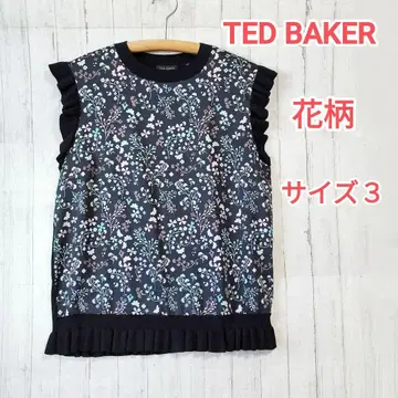 TED BAKER 꽃무늬 니트 탑 사이즈 3