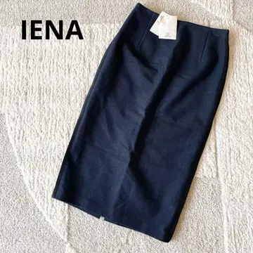 IENA 이에나 타이트 스커트 데님풍 네이비 인디고 슬릿
