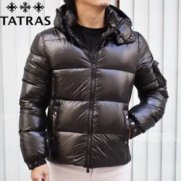 TATRAS 블랙 다운 자켓 후드 부착