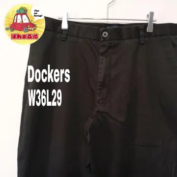 미국 구제 의류 Dockers 치노 팬츠 W36L29 노턱 블랙