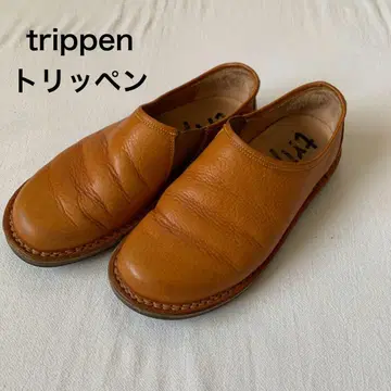 SALE trippen 브라운 가죽 슬립온 38