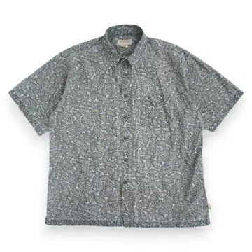 초레어 J Crew 나뭇잎 올 패턴 반팔 셔츠 버튼 다운 올드
