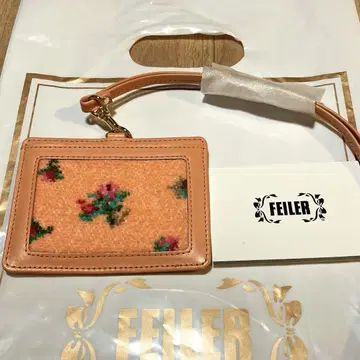 FEILER 꽃무늬 패스 케이스 오렌지 계열