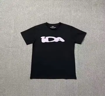 ida sply 블랙 핑크 로고 티셔츠 L