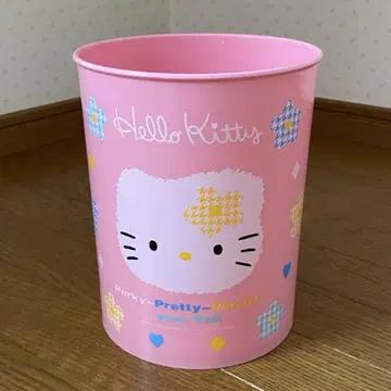 산리오 헬로키티 더스트 박스 쓰레기통 레트로