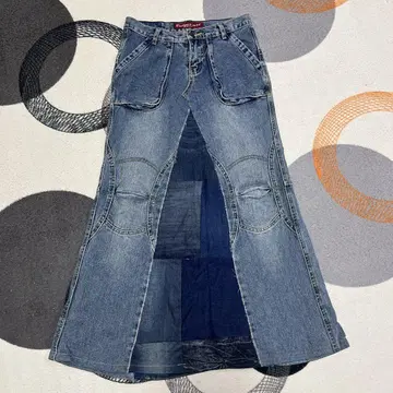Cathy's cool 데님 롱 스커트 리메이크 패치워크