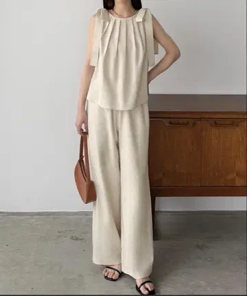 린넨풍 셋업 새상품