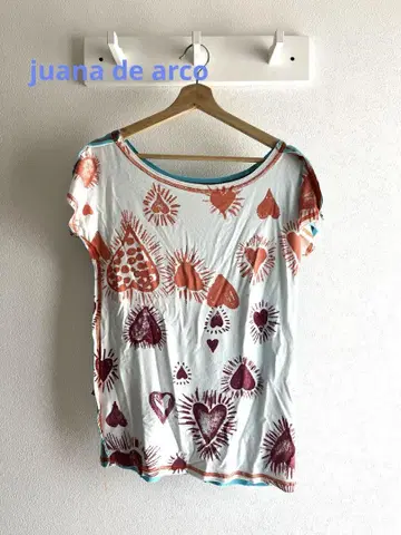 juana de arco 양면 티셔츠 호아나 데 아르코 하트 무늬 호아나