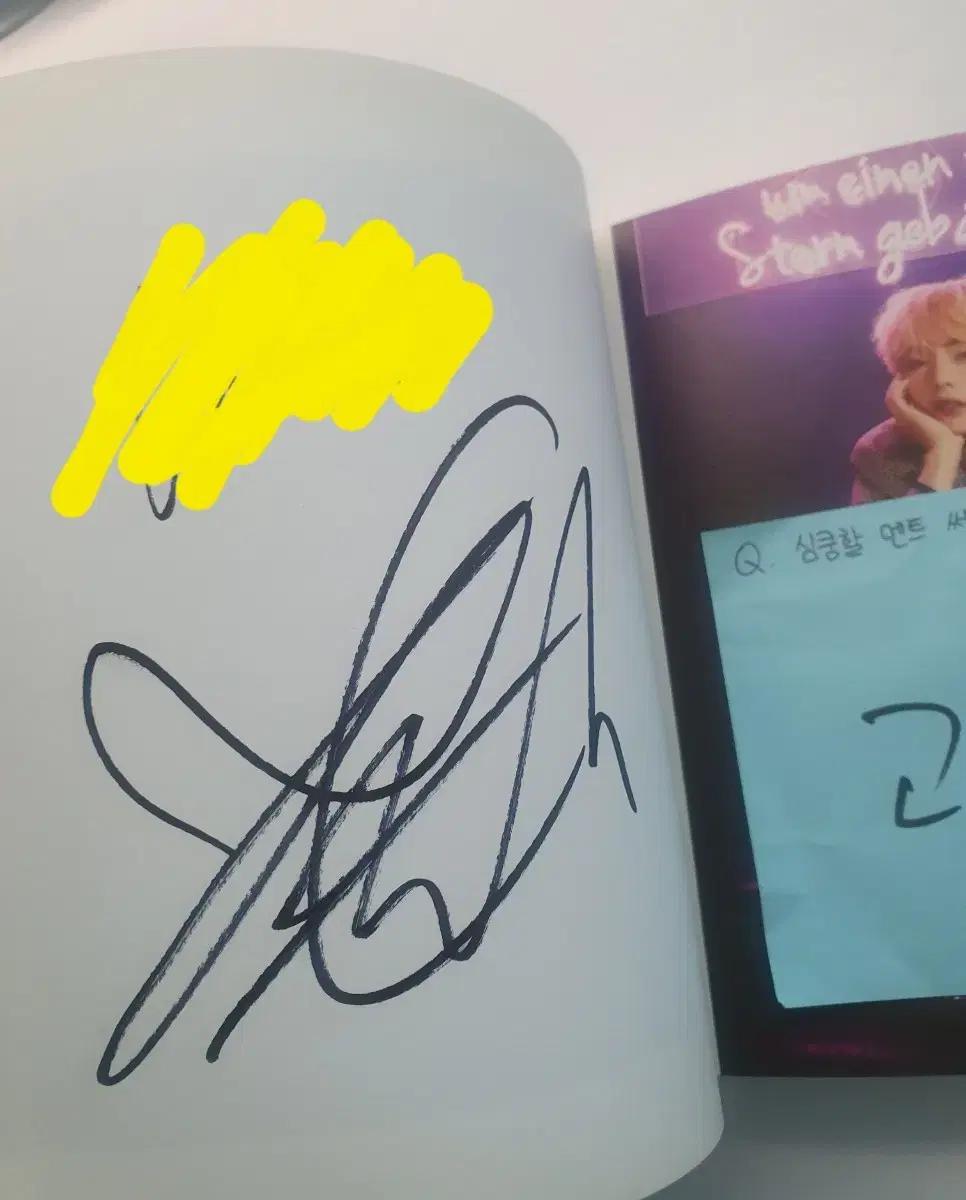 BTS Wings Fansign Autographed Album (Post-it Included)