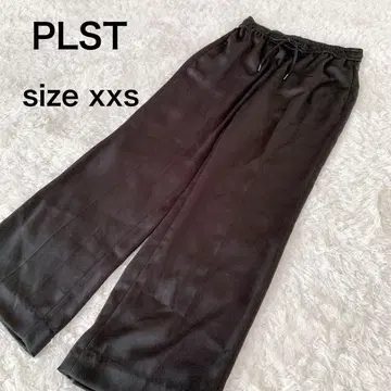 PLST 플라스테 팬츠 블랙 새틴
