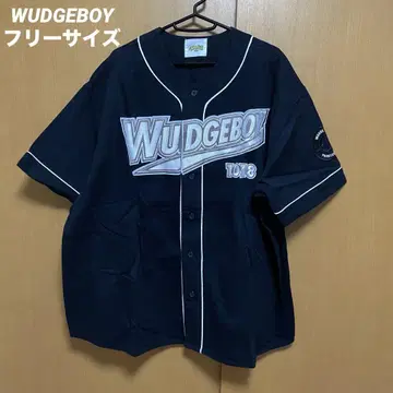 WUDGEBOY 베이스볼 셔츠 'free' 블랙 검정 반팔 스트릿