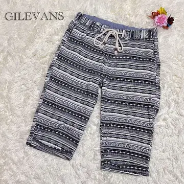 GILEVANS 에스닉 패턴 하프 팬츠 허리밴딩 M 리조트 여행