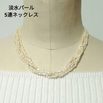 화이트 펄 멀티 목걸이