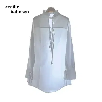 CECILIE BAHNSEN 프릴 백 리본 셔츠 원피스
