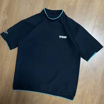 TFW49 하프 모크넥 티셔츠 블랙 M 골프