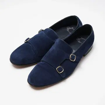 Santoni 산토니 네이비 스웨이드 더블 몽크 로퍼 10