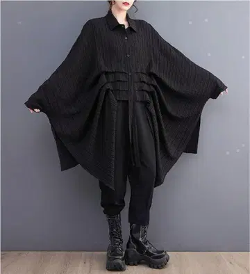 빅 사이즈 여성용 셔츠 원피스 봄/여름 가을 새상품 블랙