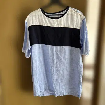 새상품급 MARINE UNIFORM 반팔 셔츠 L 네이비/라이트 블루