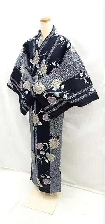 FN11897m 기모노 유카타 면 해바라기 무늬 158~168cm