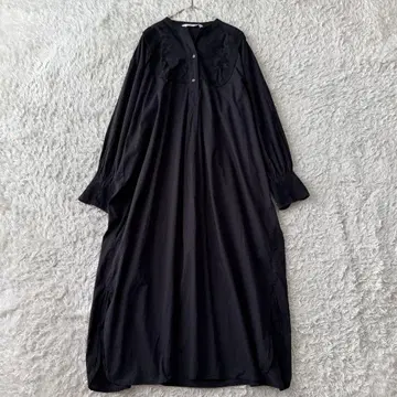 프레임워크 자수 셔츠 원피스 자수 스키퍼 개더