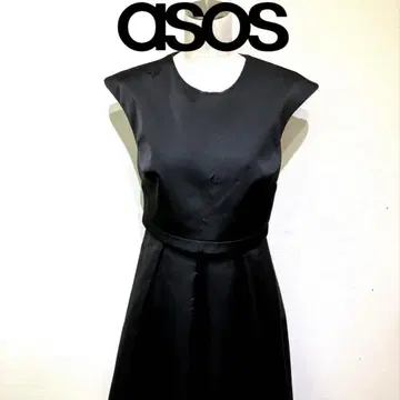 ASOS 블랙 플레어 드레스 슬리브리스