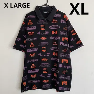 엑스라지 남성용 반팔 피케 셔츠 블랙 XL 올 패턴 임팩트 아메카지