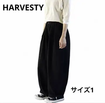 새상품 HARVESTY 서커스 팬츠 블랙