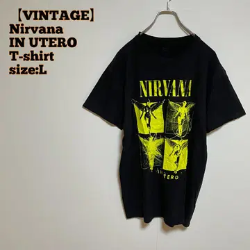 빈티지] Nirvana 프린트 티셔츠 블랙 L