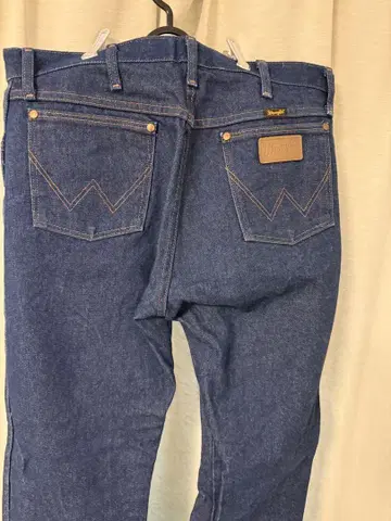 Wrangler 다크 블루 데님 스트레이트 팬츠