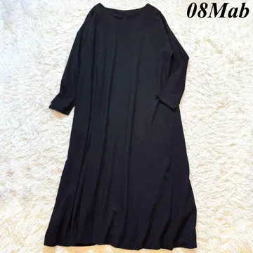 08Mab 08맵 맥시 원피스 코튼 블랙 긴팔 맥시 길이