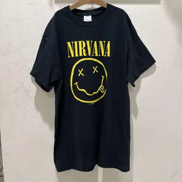 GILDAN 1992 카피라이트 포함 NIRVANA 닐바나 티셔츠 스마일