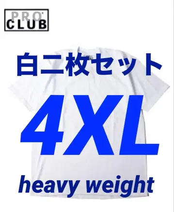 PRO CLUB 프로 클럽 티셔츠 새상품 헤비 웨이트 화이트 2장 4XL