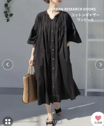 코튼 보일 개더 원피스 URBAN RESEARCH 어반 리서치