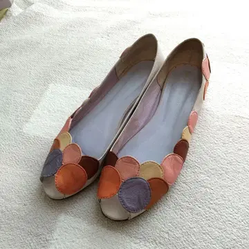Tsumori Chisato Walk 도트 무늬 패치워크 펌프스