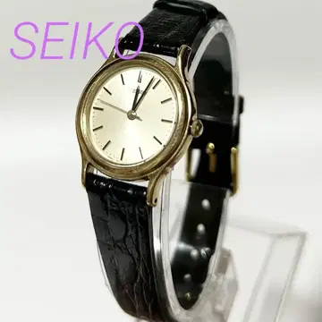 SEIKO 세이코 QZ 손목시계 골드 다이얼 작동 확인 완료