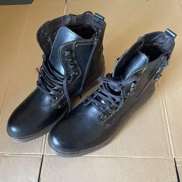 스테파노 로시 블랙 남성용 부츠 사이즈 EUR41