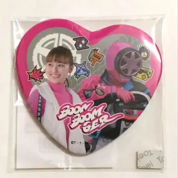 분붐저 TOS 복권 A상 하트형 캔뱃지 시부토 미라이 분 핑크